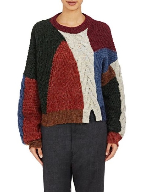 Isabel Marant Sweaters - Isabel Marant Étoile Gao Color-Block Alpaca Wool Linen Cable Sweater Sz 38/ 8-10
